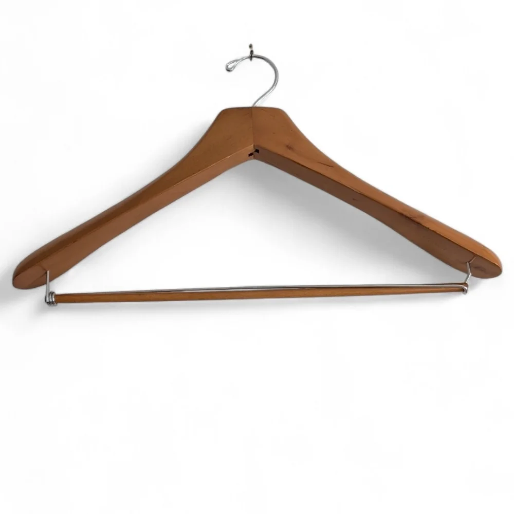 LANDS END Wooden Suit Hanger Sculpted Dress Coat Jacket Closet